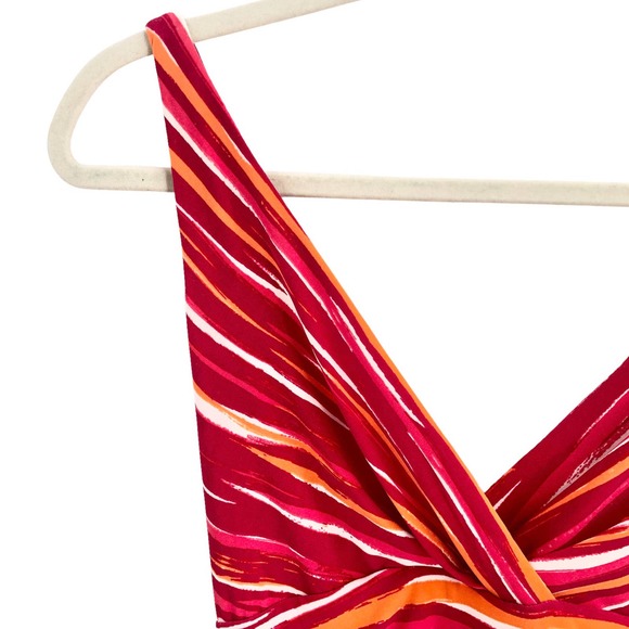 Lauren Ralph Lauren Womens Size 2 Sherbert Striped Side Ruched Body-Con Dress - Picture 5 of 7